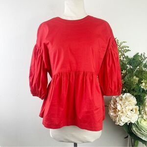PROLOGUE blouse | Balloon Sleeve | Red | 3/4 Sleeves | Size small | Target